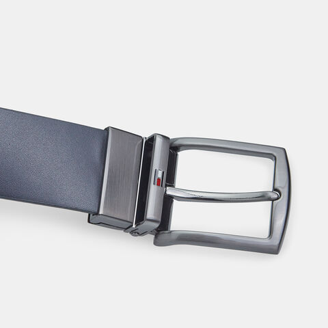 Cinturón de hombre de piel Tommy Hilfiger, Azul Cinturón de hombre de piel Tommy Hilfiger, Azul